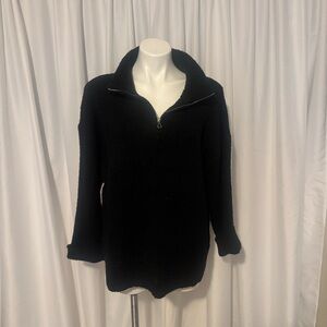 Elegant Black Half-Zip Women's Jacket